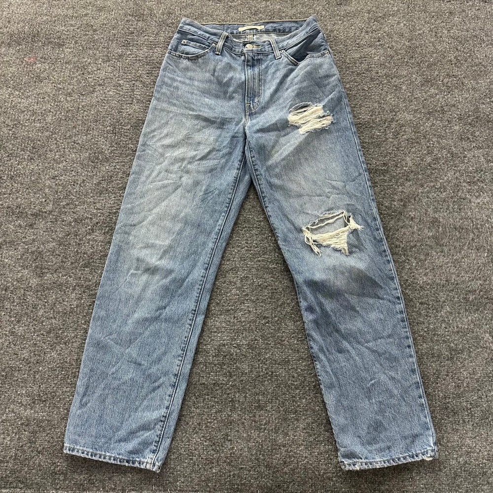 Levi's Jeans Womens Size 26 Blue 94 Baggy Cotton Light Wash Relaxed Straight Leg